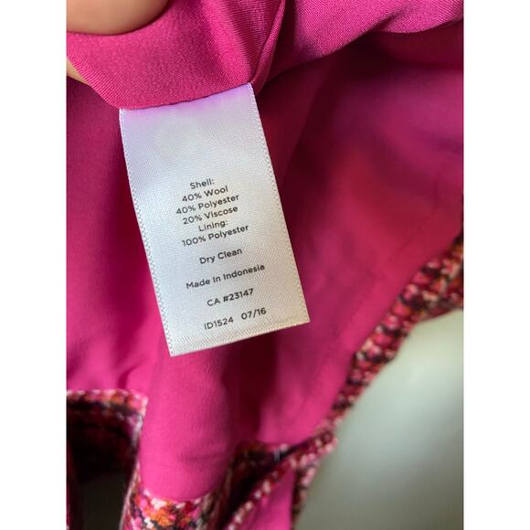 NWT Talbots Pink/Red Wool Blend Zippered Pencil Skirt- Women's Size 10 - Picture 11 of 11